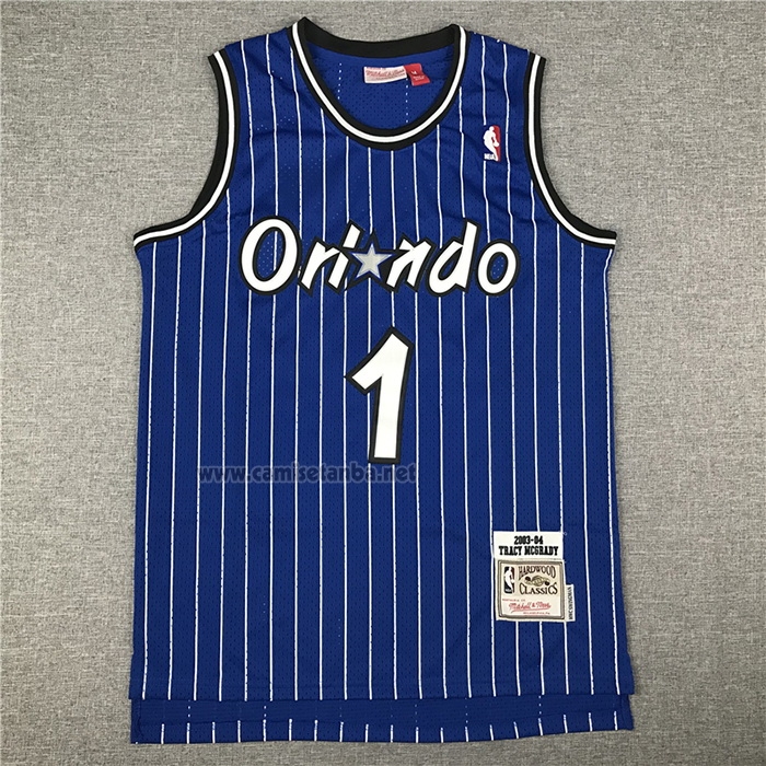 Camiseta Orlando Magic Tracy McGrady #1 Mitchell & Ness 2003-04 Azul